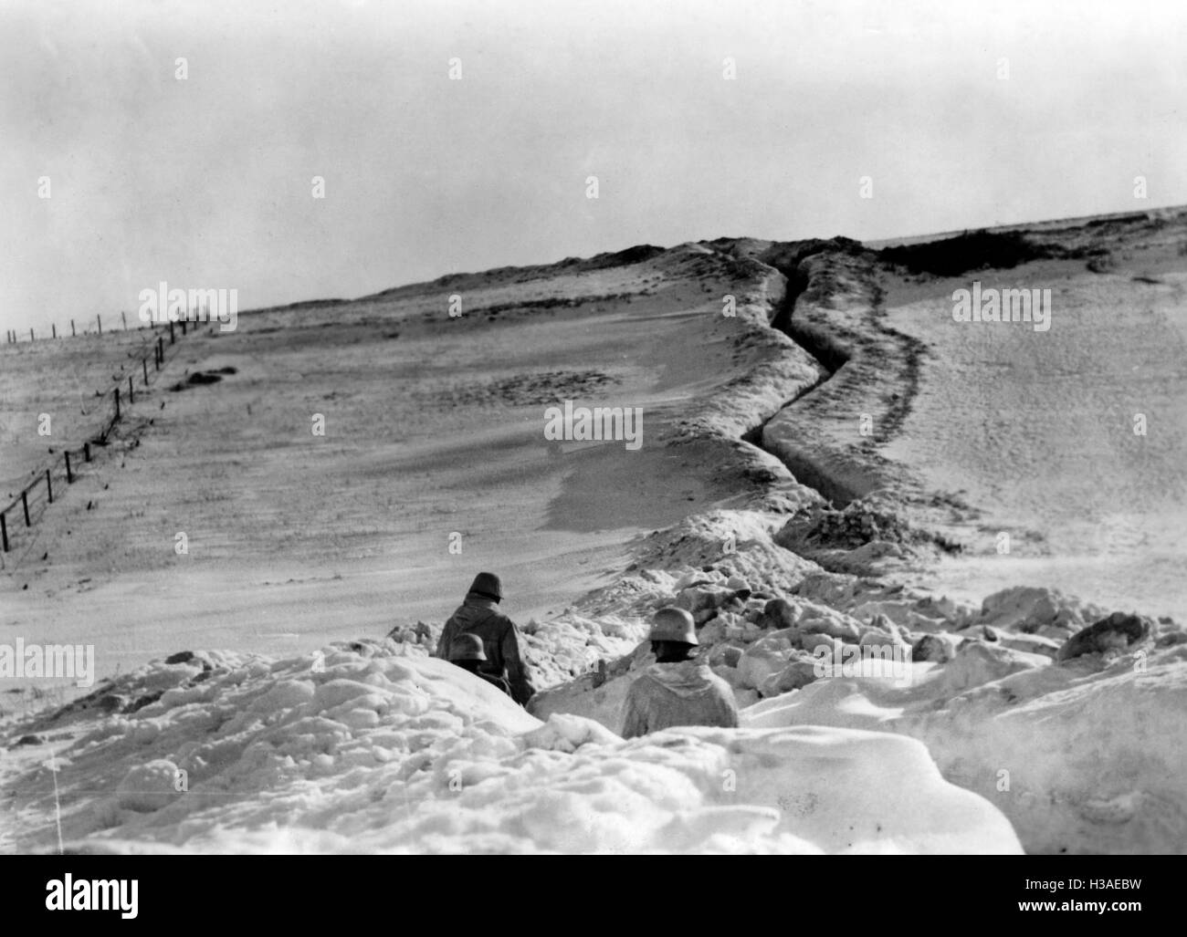 Deutschen Graben an der Ostfront, 1944 Stockfoto