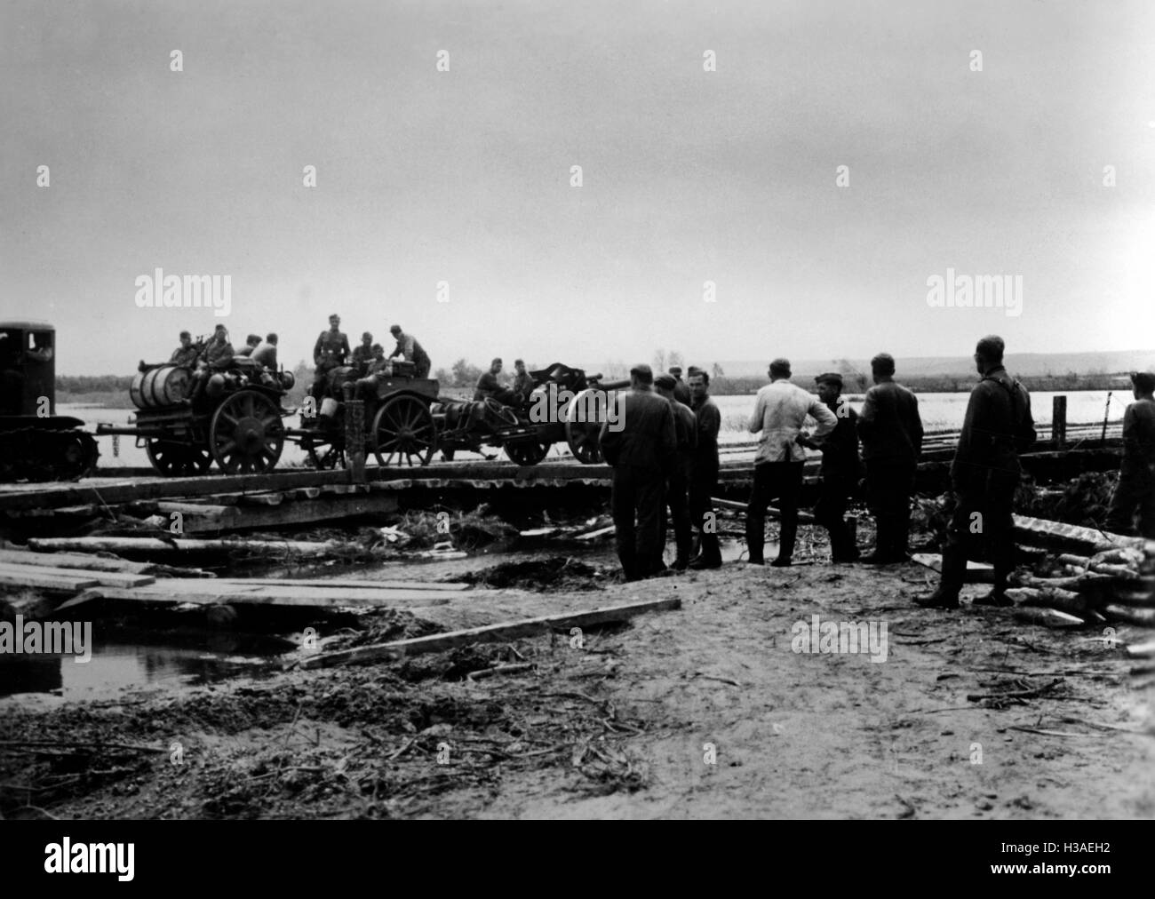 Deutsche Artillerie an der südlichen Ostfront, Juni 1942 Stockfoto