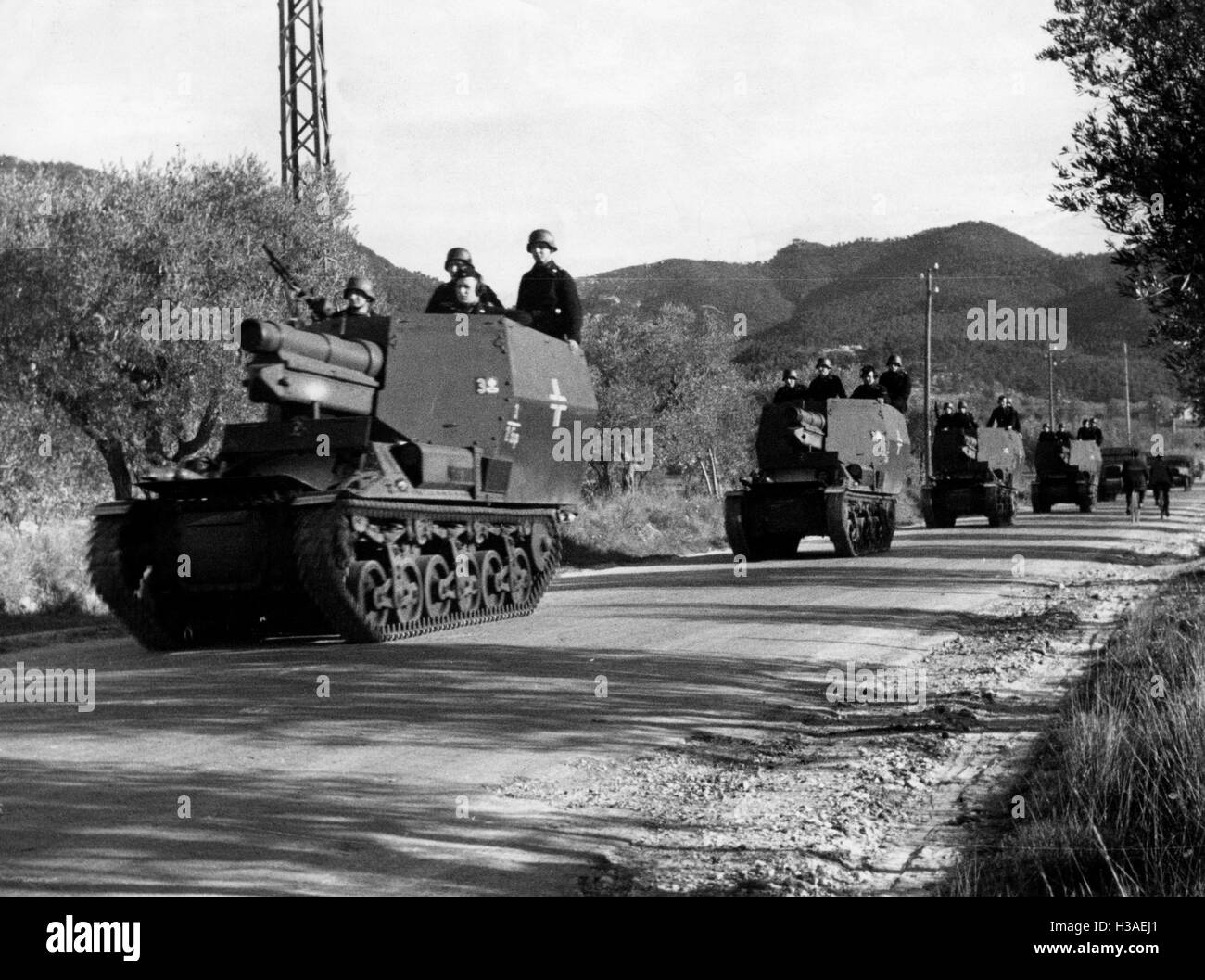 Selbstfahrende Geschütze der Wehrmacht an der Ostfront, 1941 Stockfoto