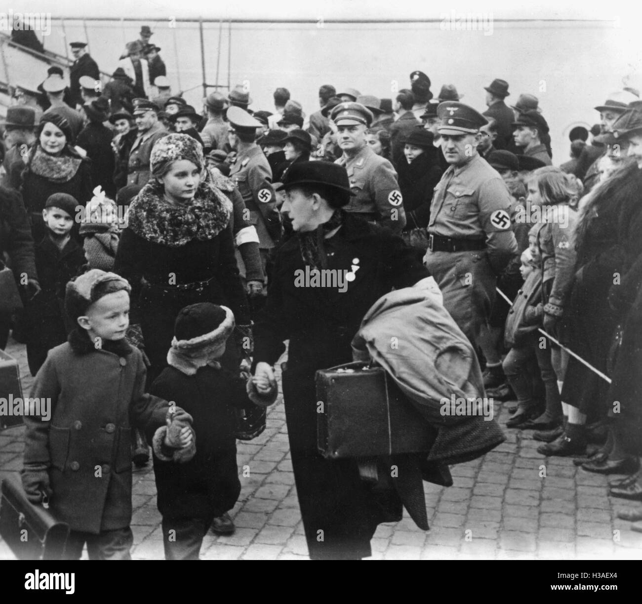 Neuansiedlung von ethnischen Deutschen aus Lettland und Estland, 1939 Stockfoto