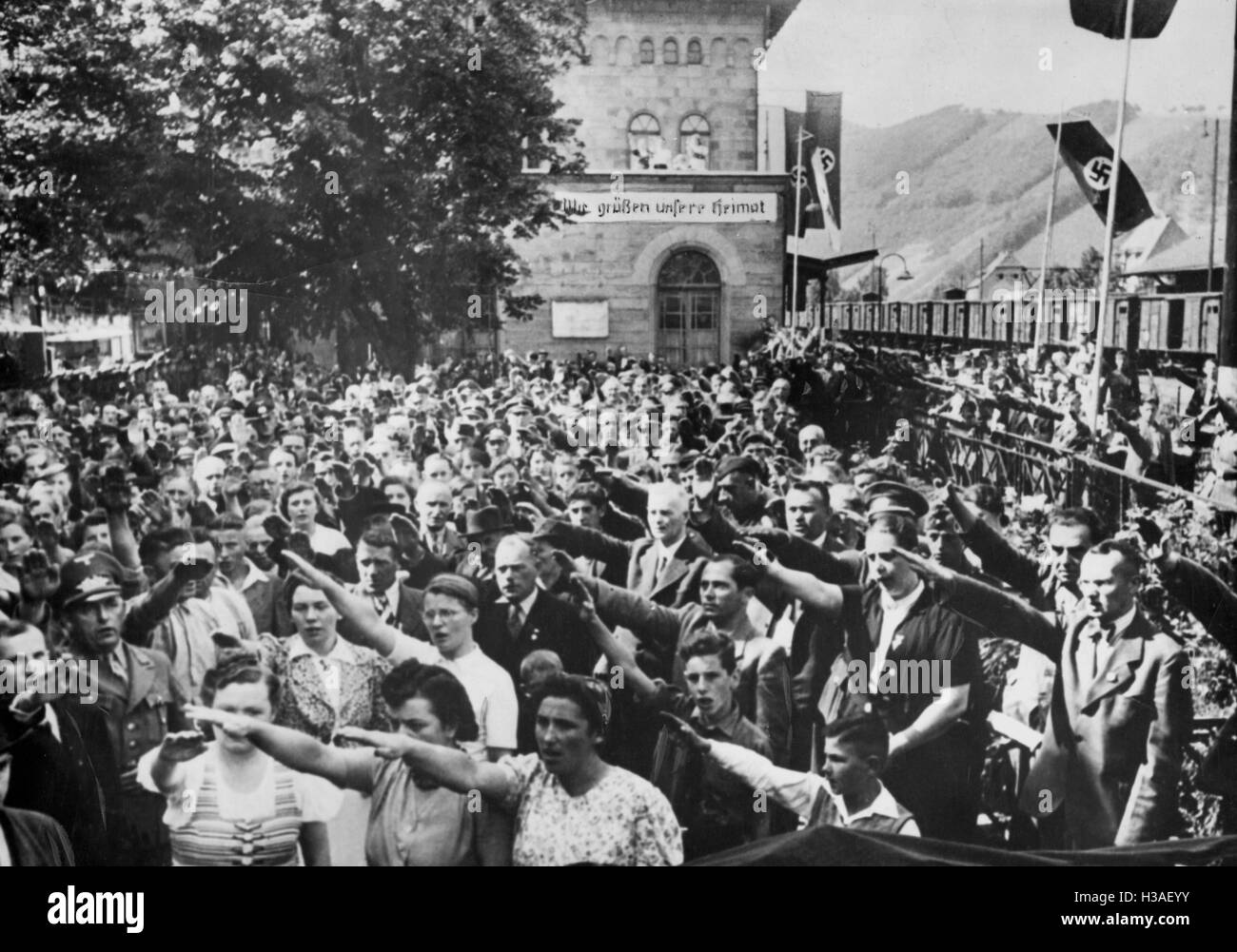 Rückkehr der Evakuierten in Südwestdeutschland 1940 Stockfoto