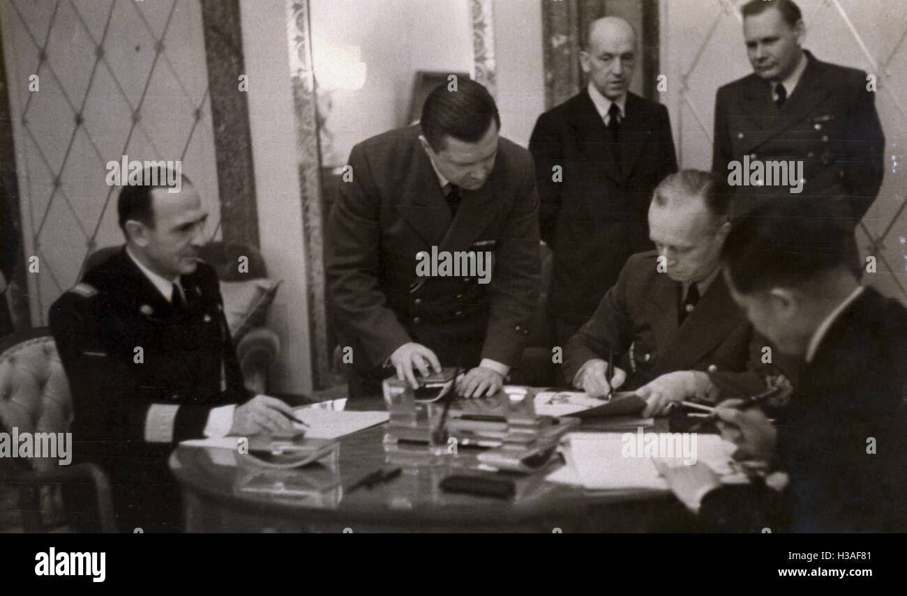 Gemeinsame Kriegsführung von Deutschland, Italien und Japan gegen die USA, 12.12.1941 Stockfoto