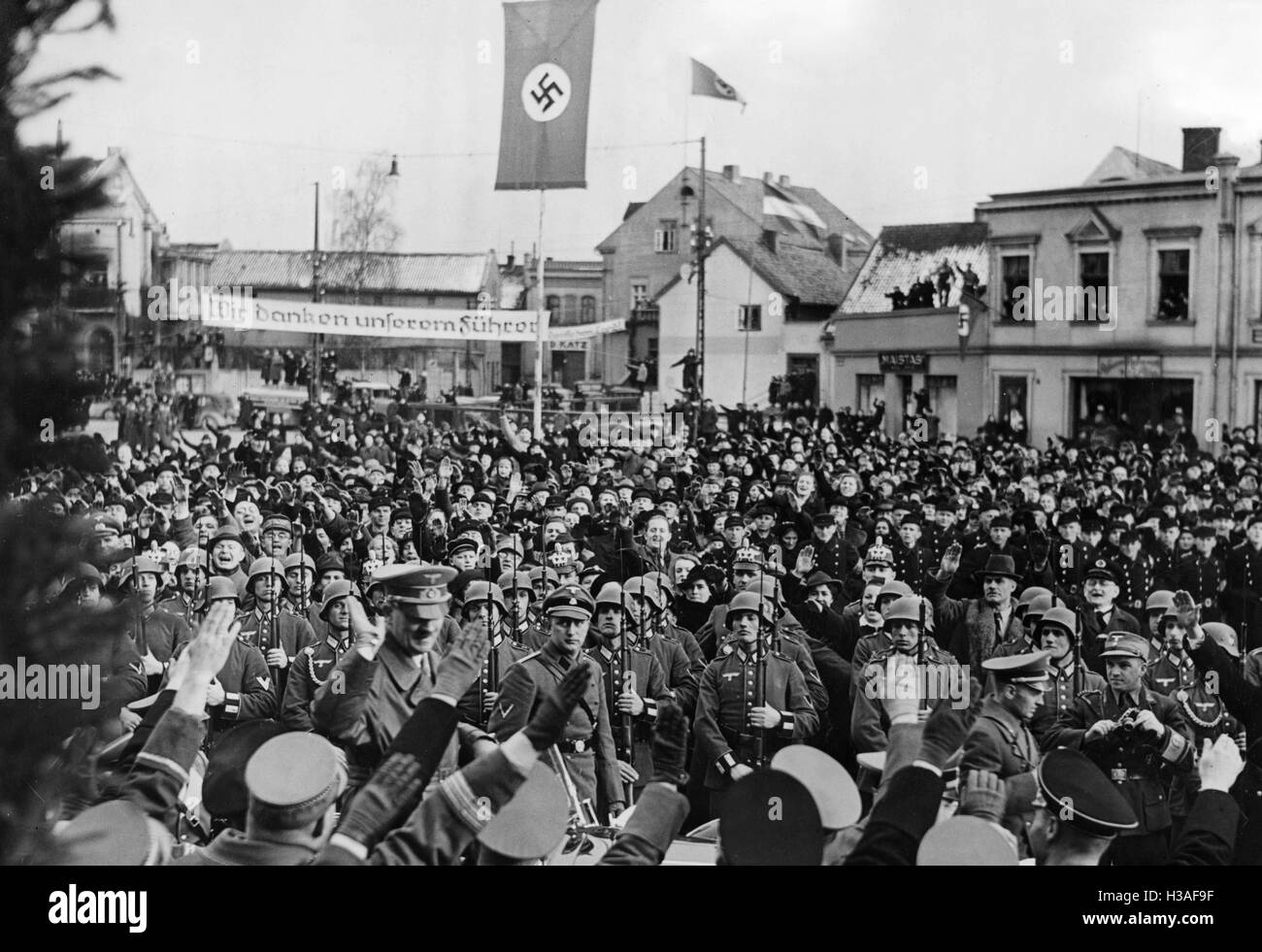Adolf Hitler in Memel, 1939 Stockfoto