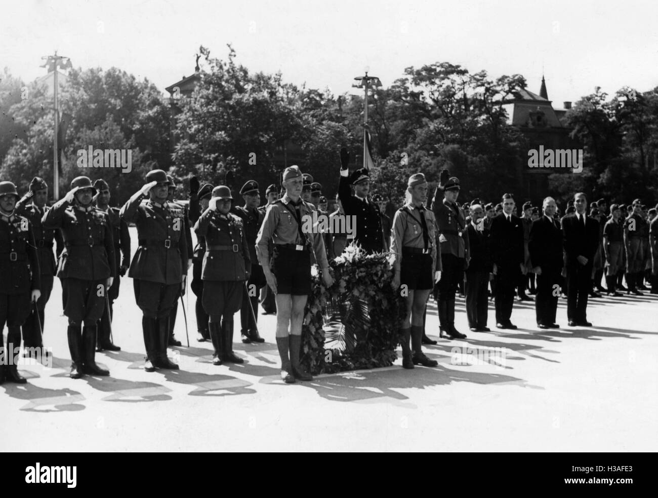 Helmut Moeckel auf dem Soldatenfriedhof in Budapest Stockfoto