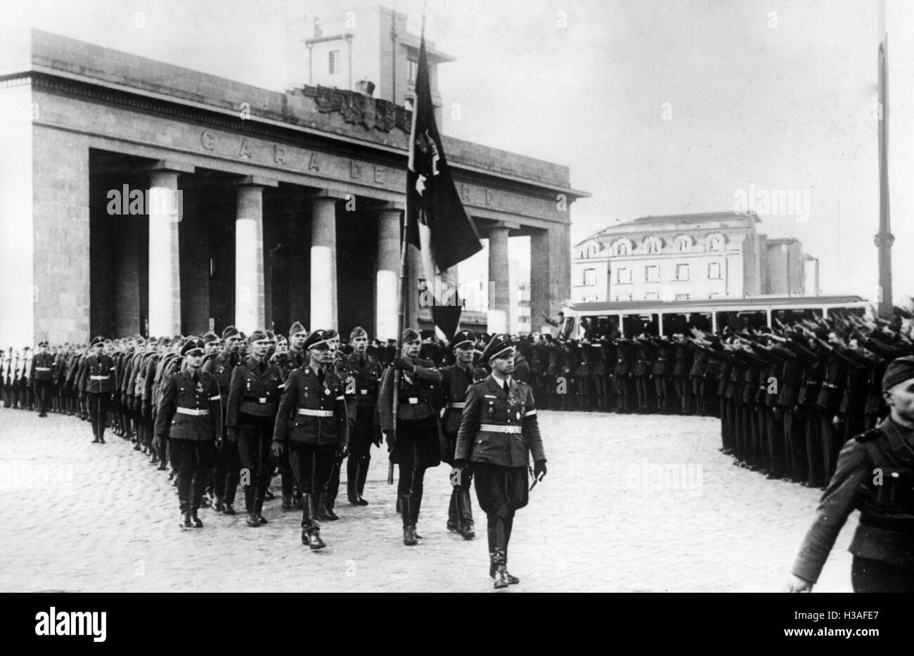 Hitler-Jugend-Delegation in Bukarest, 1940 Stockfoto