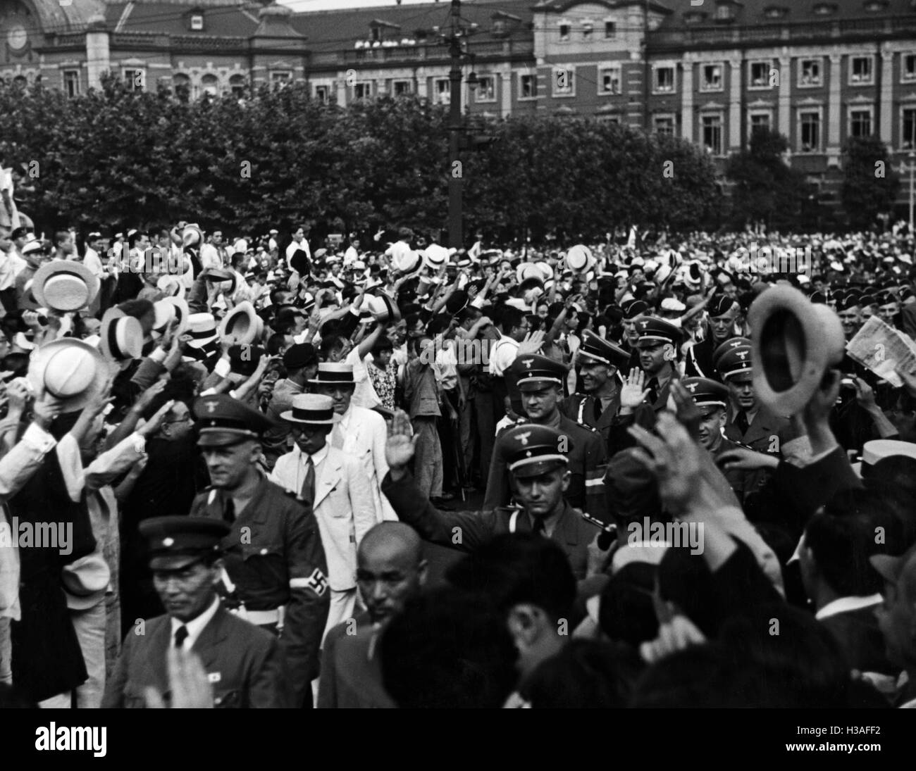 HJ-Mitglieder März durch Tokio, 1938 Stockfoto