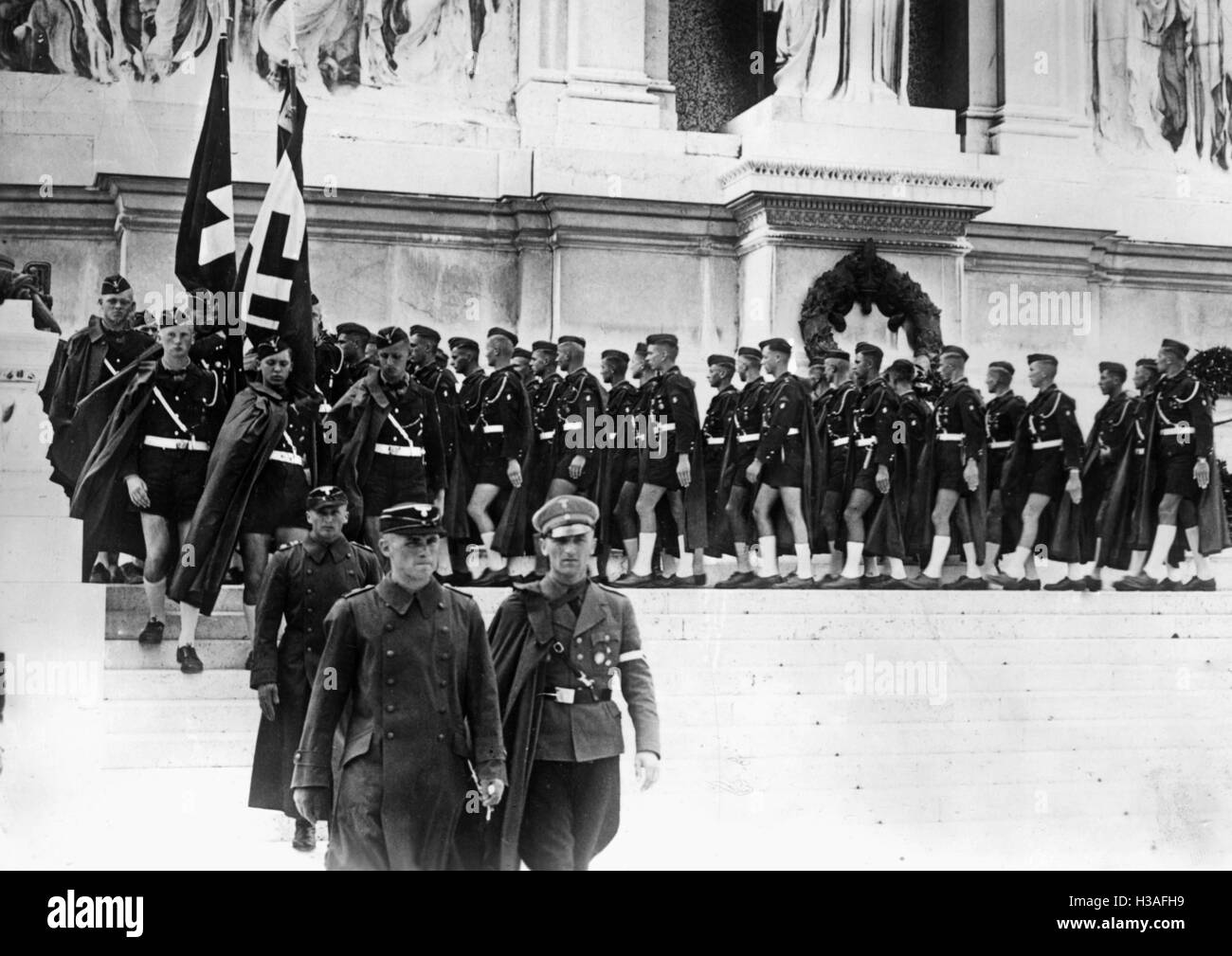 Hitler-Jugend-Beamten in Rom, 1937 Stockfoto