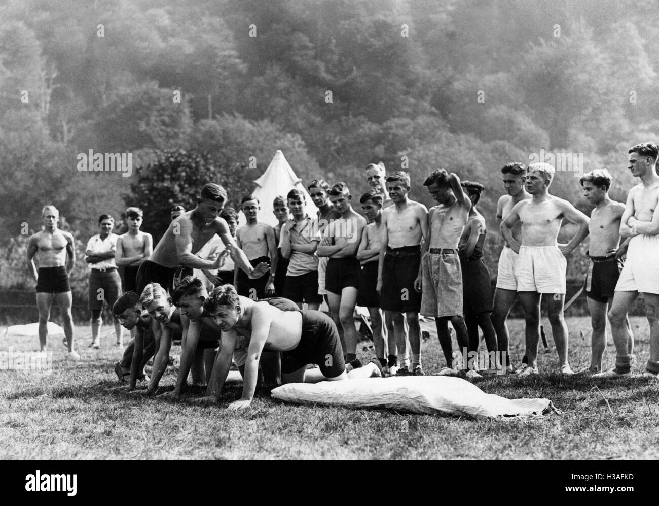 Englisch-Deutsch-Französisch Jugendcamp in Surrey, 1935 Stockfoto