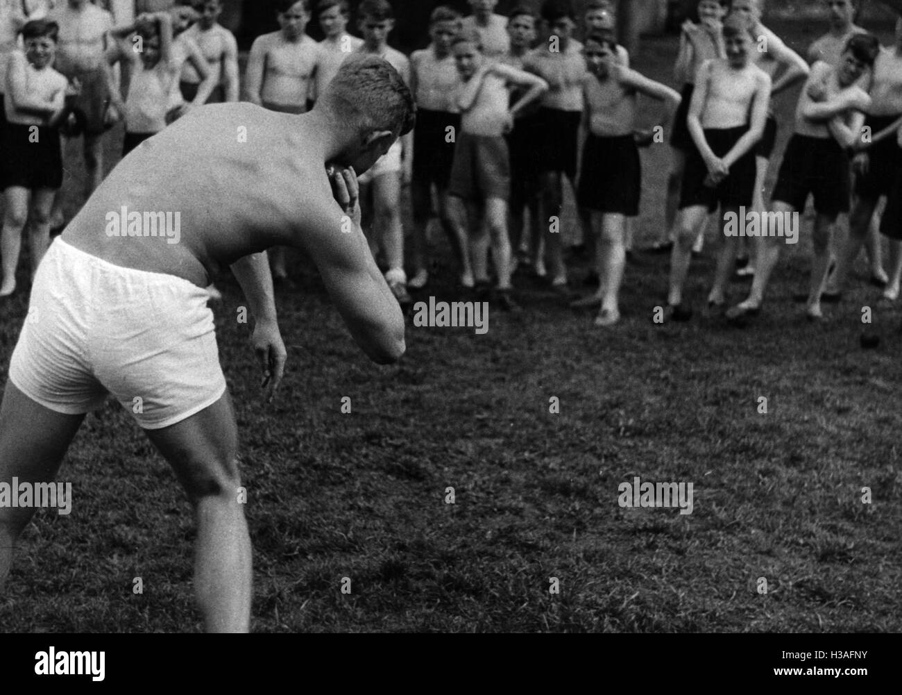 Leichtathletik in einer NAPOLA-Schule, undatiert Stockfoto