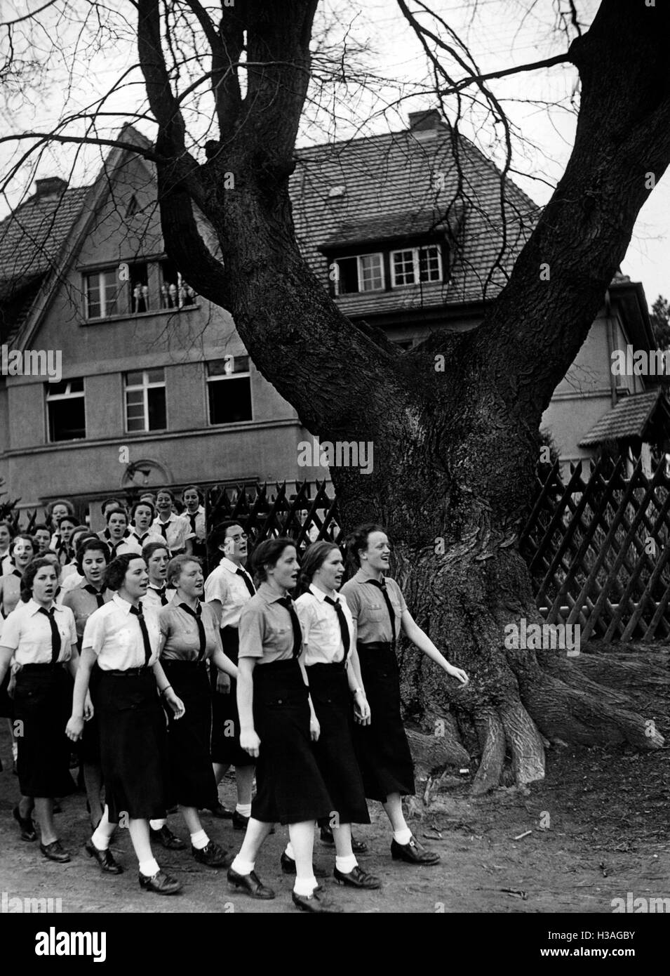 BDM-Trainingslager in Buckow, 1939 Stockfoto