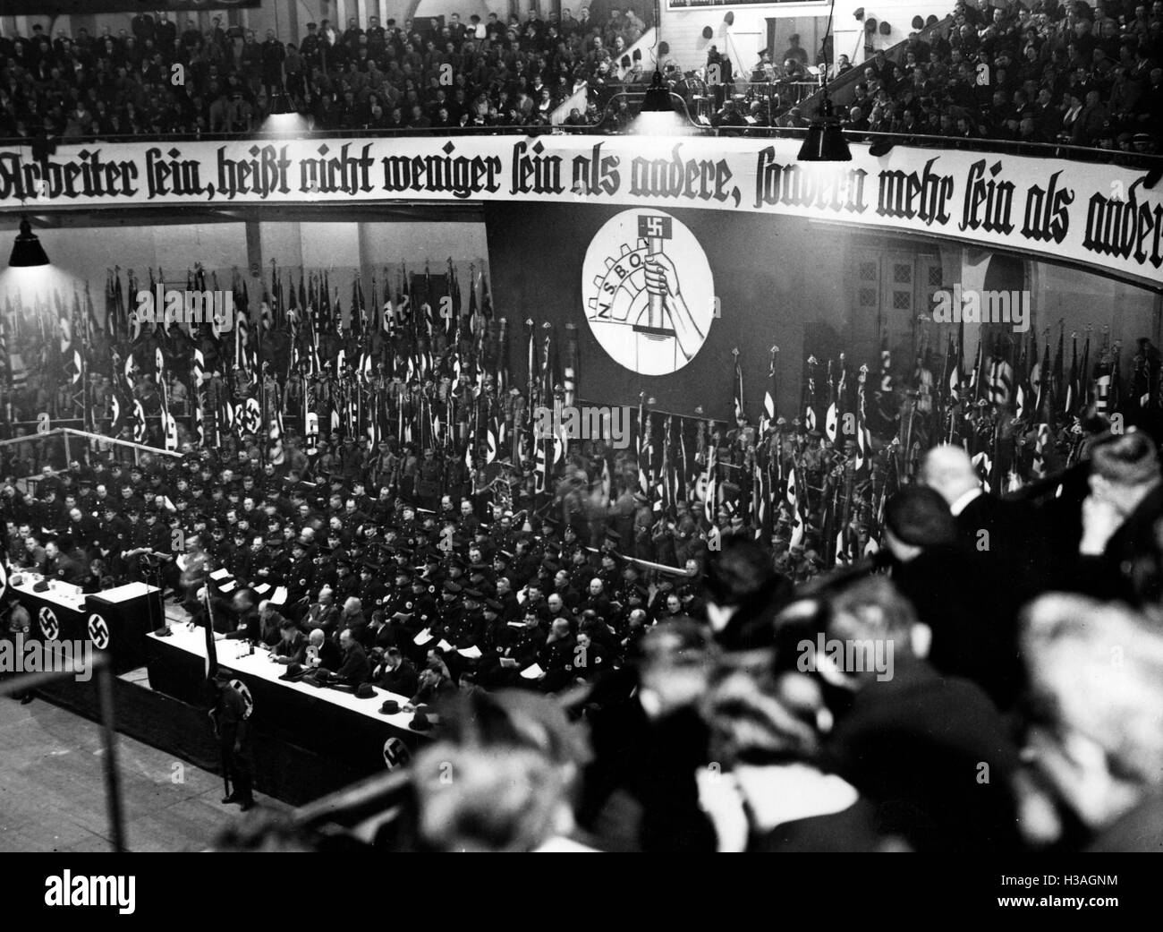 NSBO-Kundgebung im Berliner Sportpalast, 1934 Stockfoto