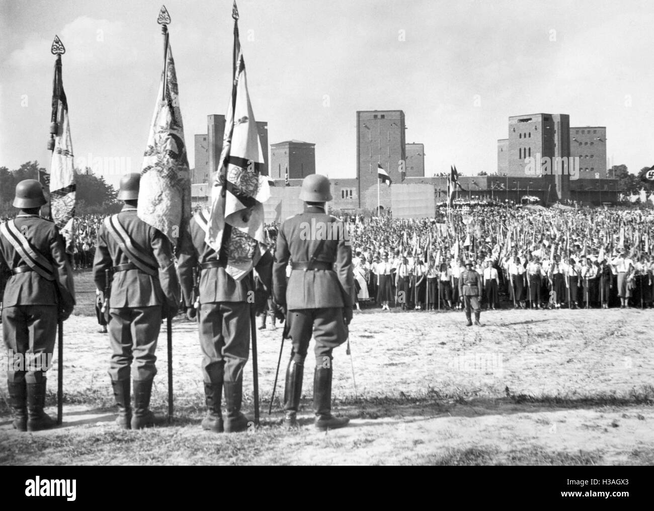 VDA-Meeting am Tannenberg-Denkmal, 1935 Stockfoto