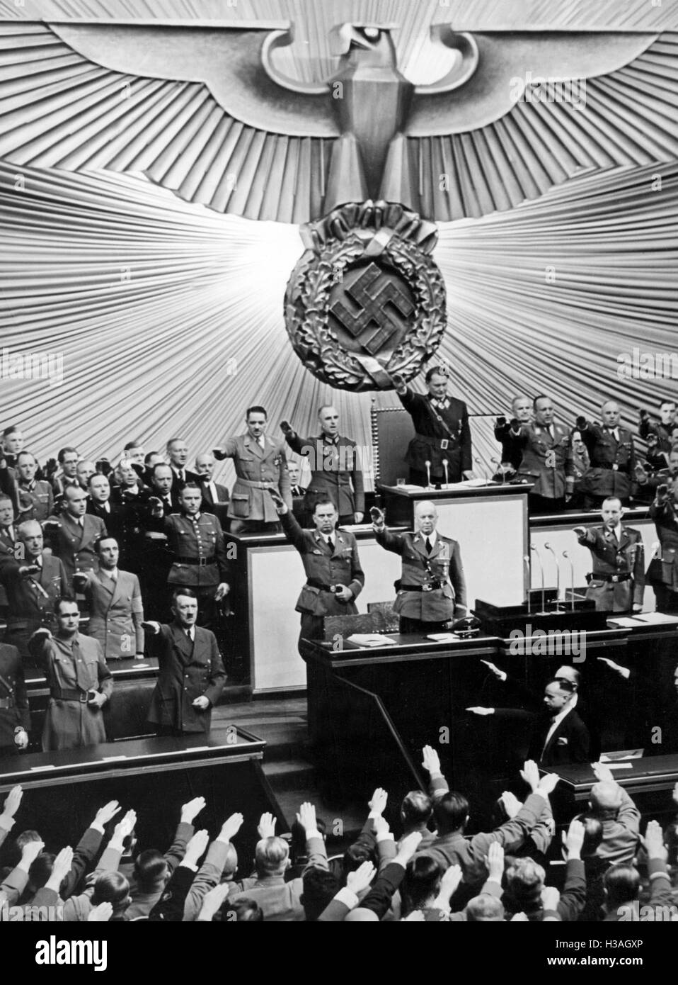 Reichstagssitzung in der Kroll-Oper, 1940 Stockfoto
