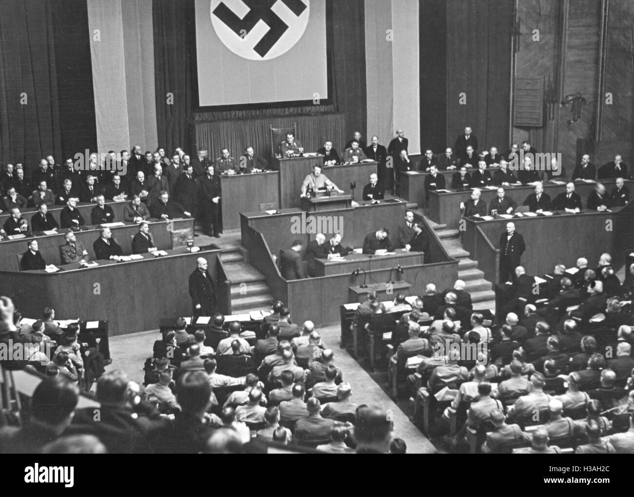 Rede von Adolf Hitler auf dem Enabling Act in Berlin, 1933 Stockfoto