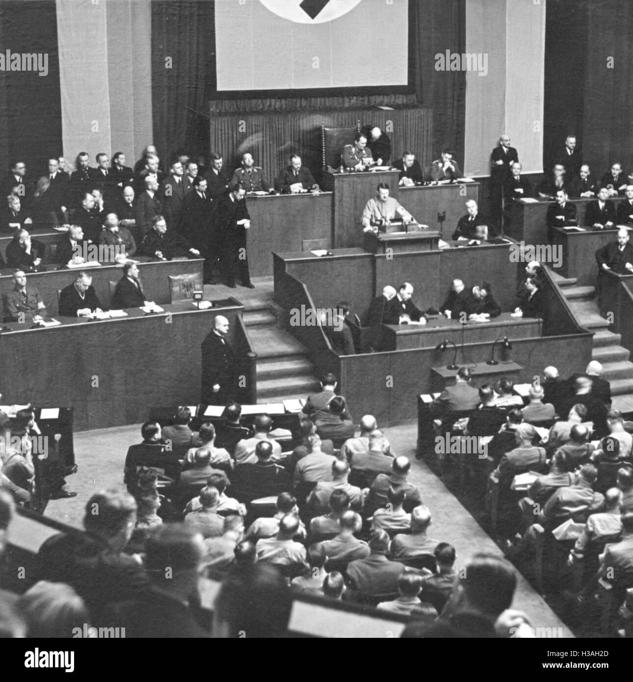 Rede von Adolf Hitler auf dem Enabling Act in Berlin, 1933 Stockfoto
