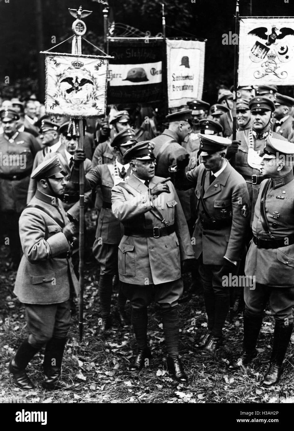 Theodor Duesterberg und Siegfried Wagner in Bad Harzburg, 1931 Stockfoto