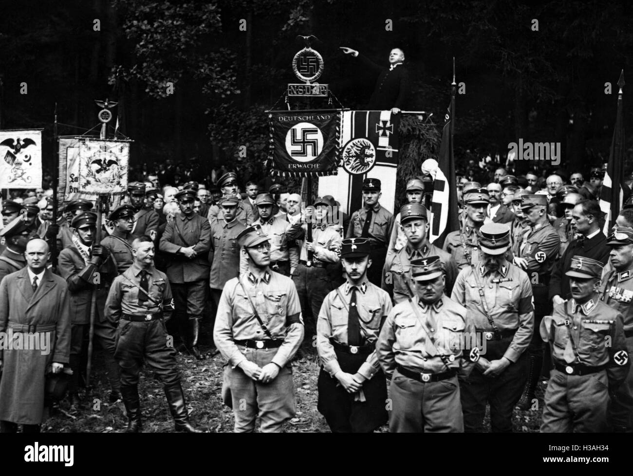 Lager-Service bei der Gründung der Harzburg Front, 1931 Stockfoto
