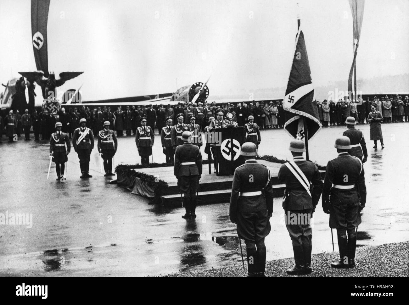 Feier des 25-jährigen Jubiläums des Flugplatzes Schleißheim, 1937 Stockfoto