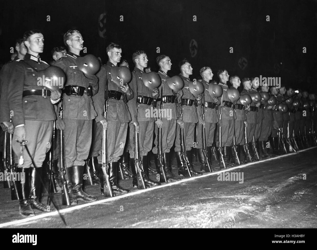 Vereidigung von Rekruten der Wehrmacht, 1936 Stockfoto