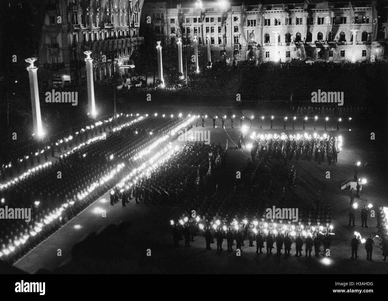 Große Tattoo der Wehrmacht auf dem Wilhelmplatz in Berlin, 1939