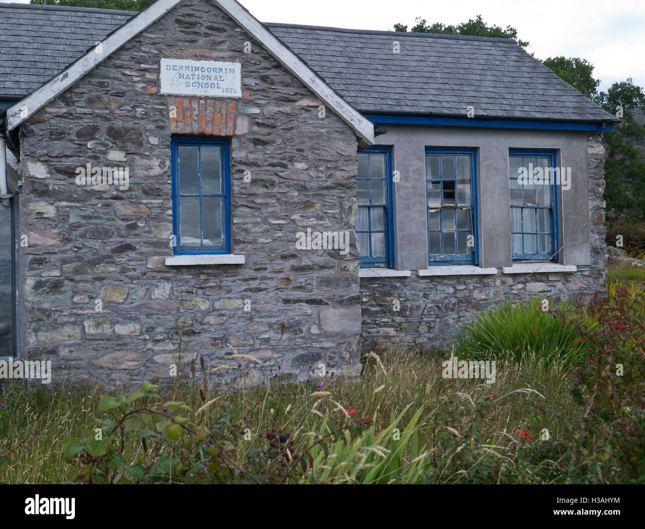 Verlassene Nationalschule, Irland Stockfoto