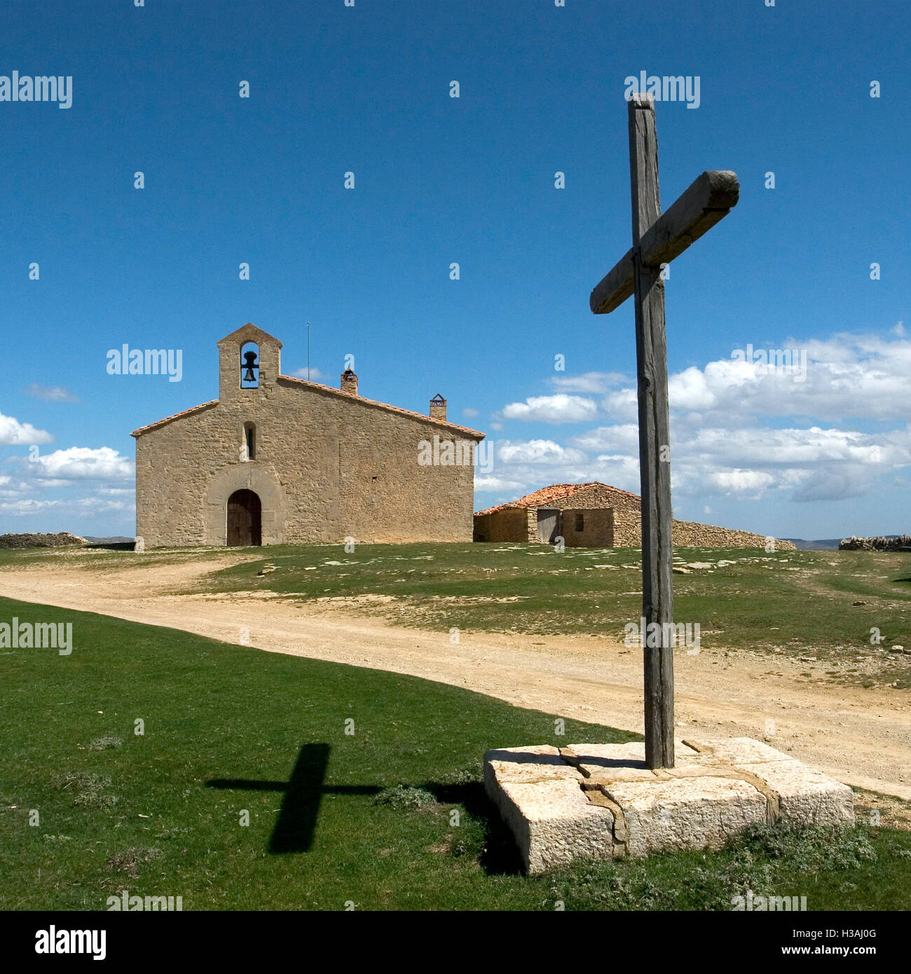 Einsiedelei Sant Pere. Castellfort. Castelló. Comunitat Valenciana. Spanien. Stockfoto