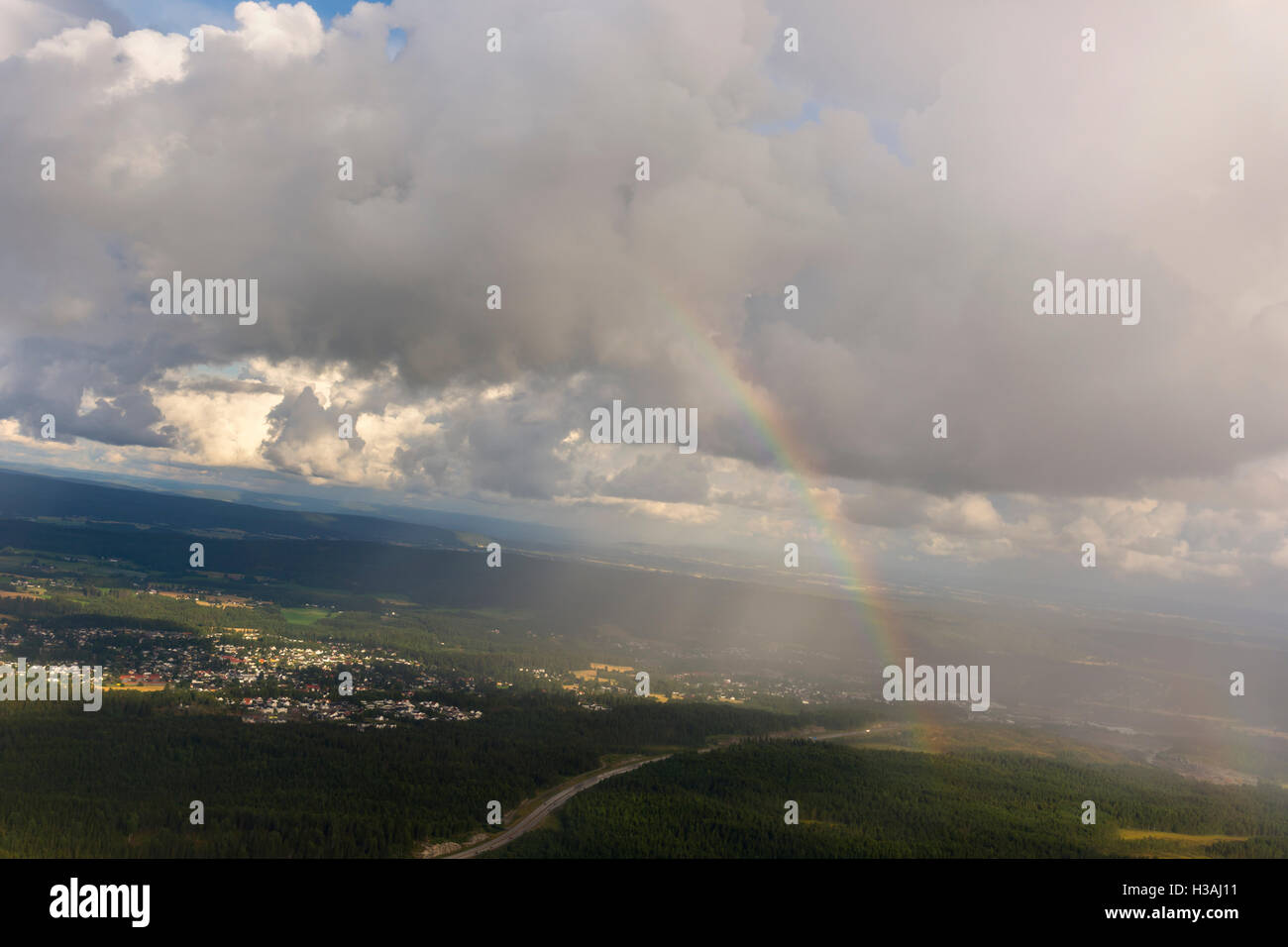 Luftaufnahme der Umgebung von Oslo in Norwegen Stockfoto
