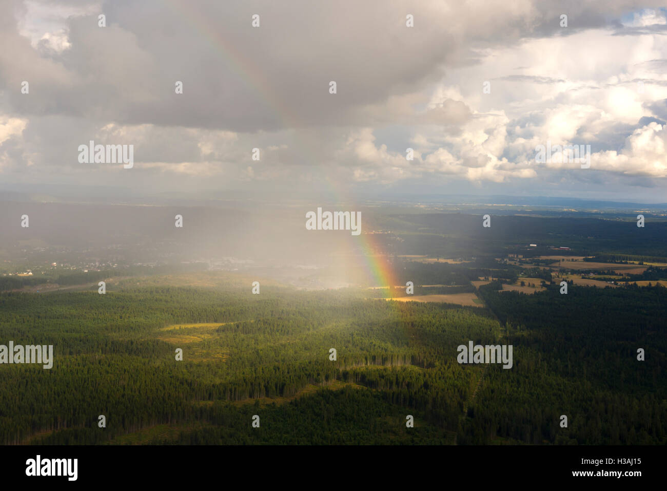 Luftaufnahme der Umgebung von Oslo in Norwegen Stockfoto