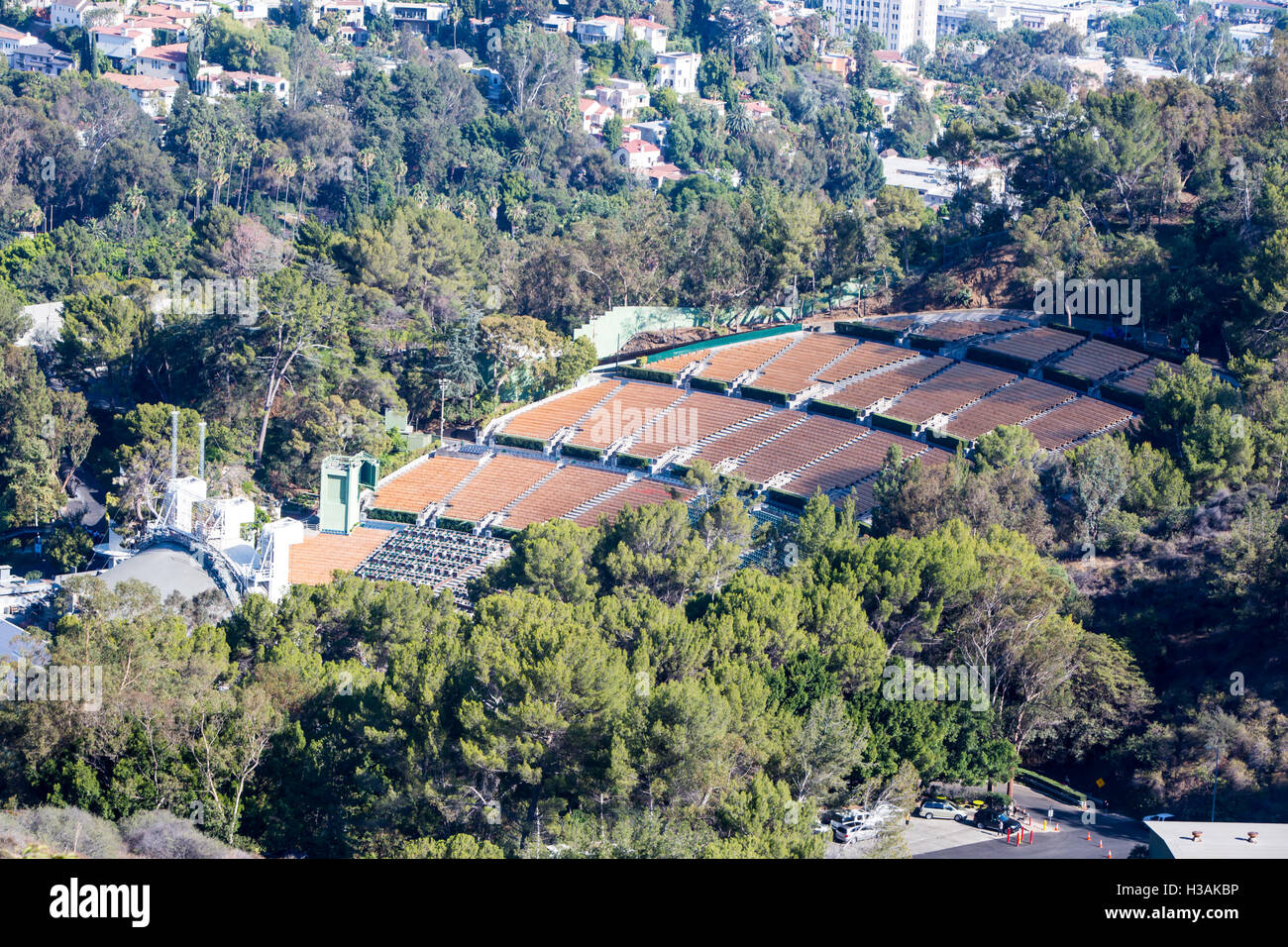 Los Angeles, USA - 6 Juli: Blick über Hollywood Bowl Stockfoto