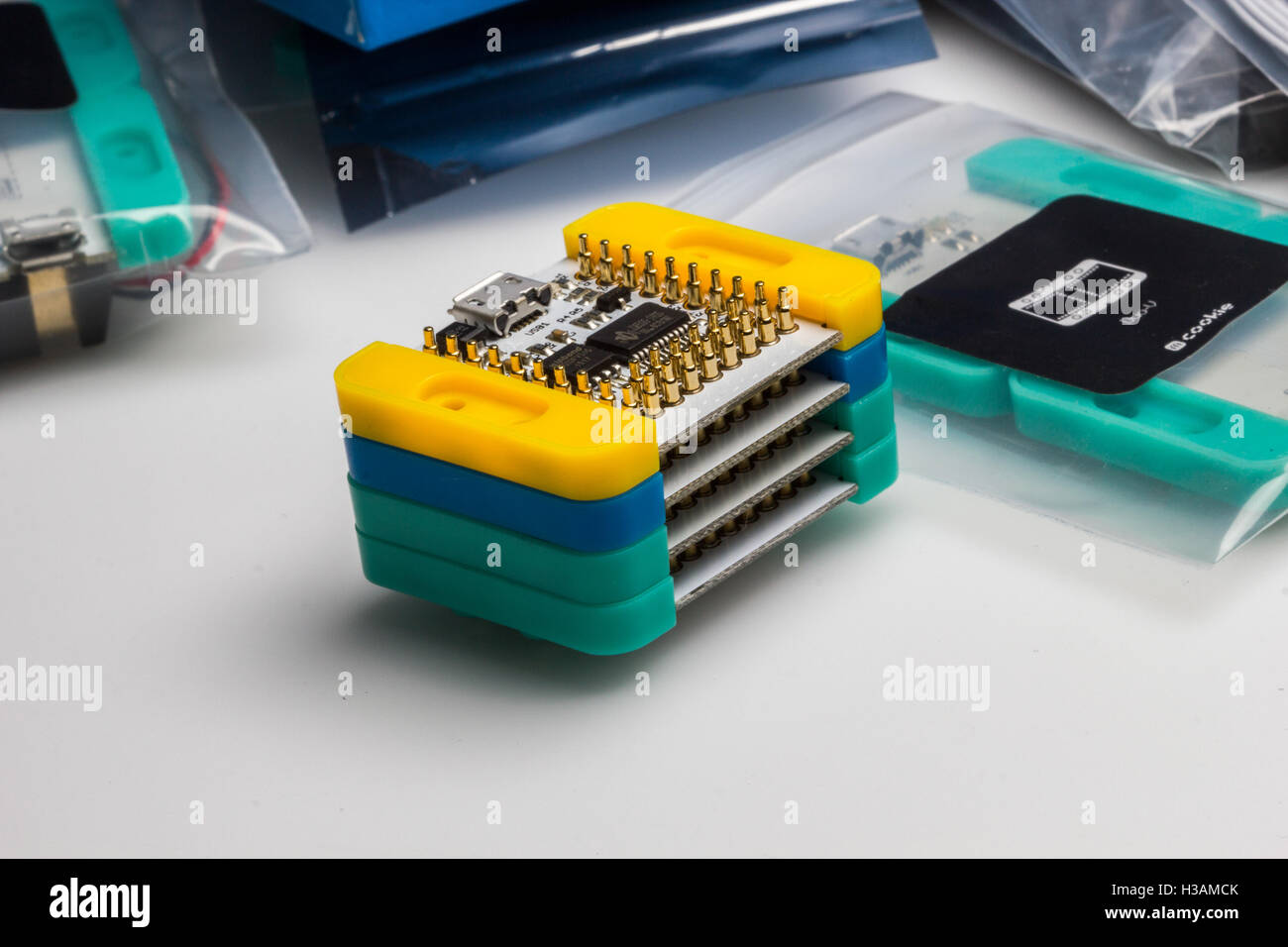 Open Source Hardware Herrlichkeit mit Mikroelektronik und modernen Sensortechnologien Stockfoto