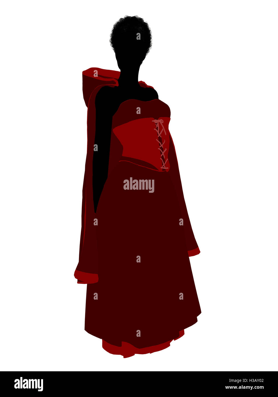 Little Red Riding Hood Silhouette Abbildung Stockfoto