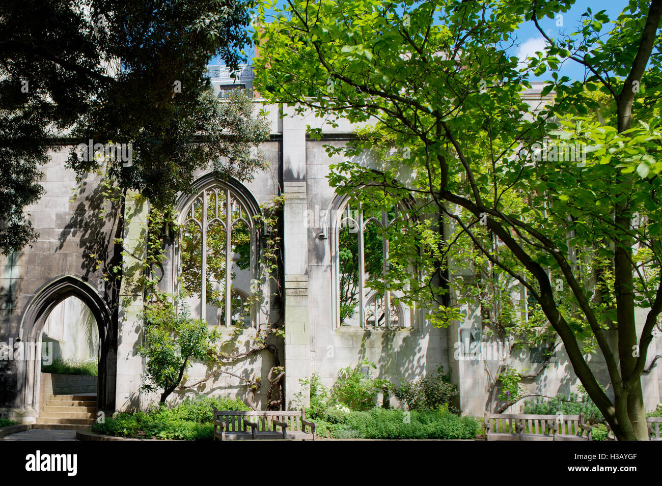 Alte Kirche London Stockfoto