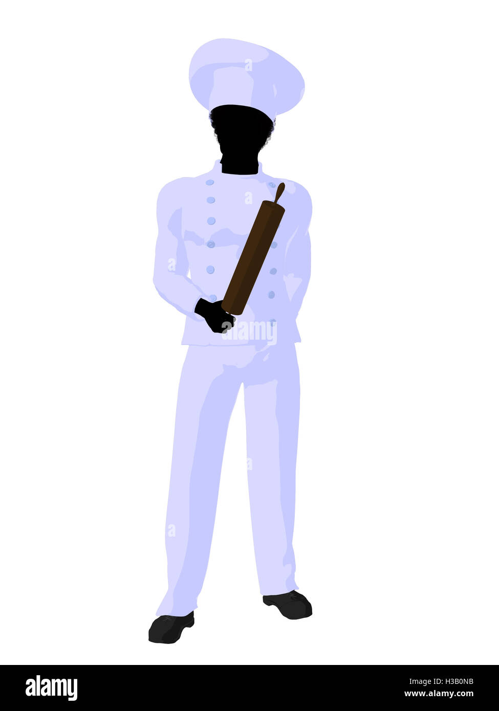 African American Koch Kunst Illustration Silhouette Stockfoto