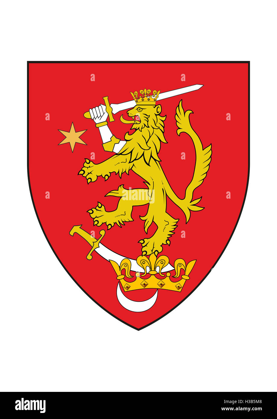 Oltenia historische Region Rumäniens Wappen Chevron symbol Stockfoto