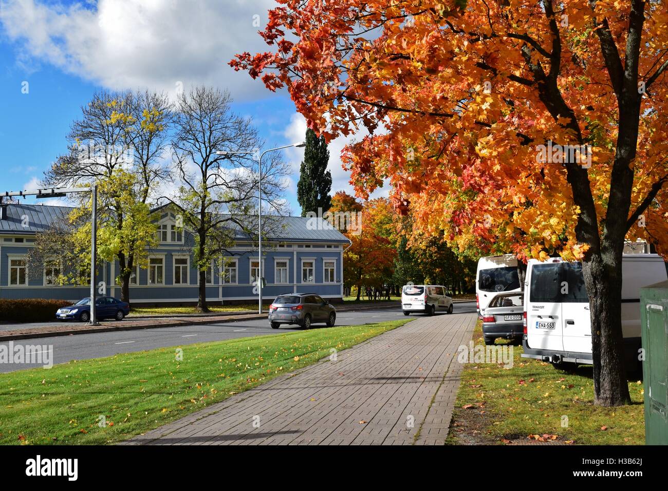 Sonnigen Herbsttag im Zentrum der Stadt Salo in Finnland Stockfotografie -  Alamy