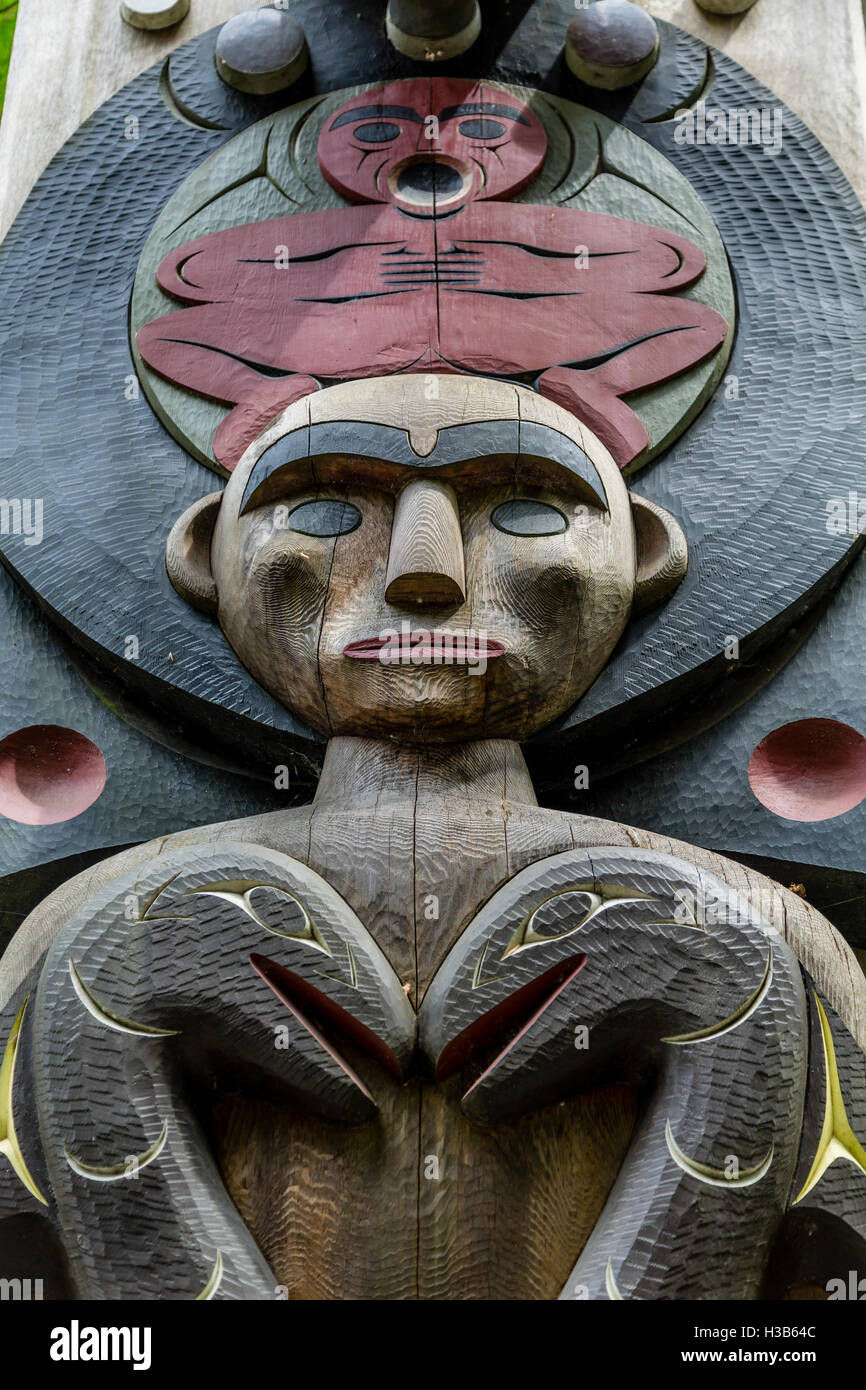 Totem der alten Inuit in Alaska Stockfoto