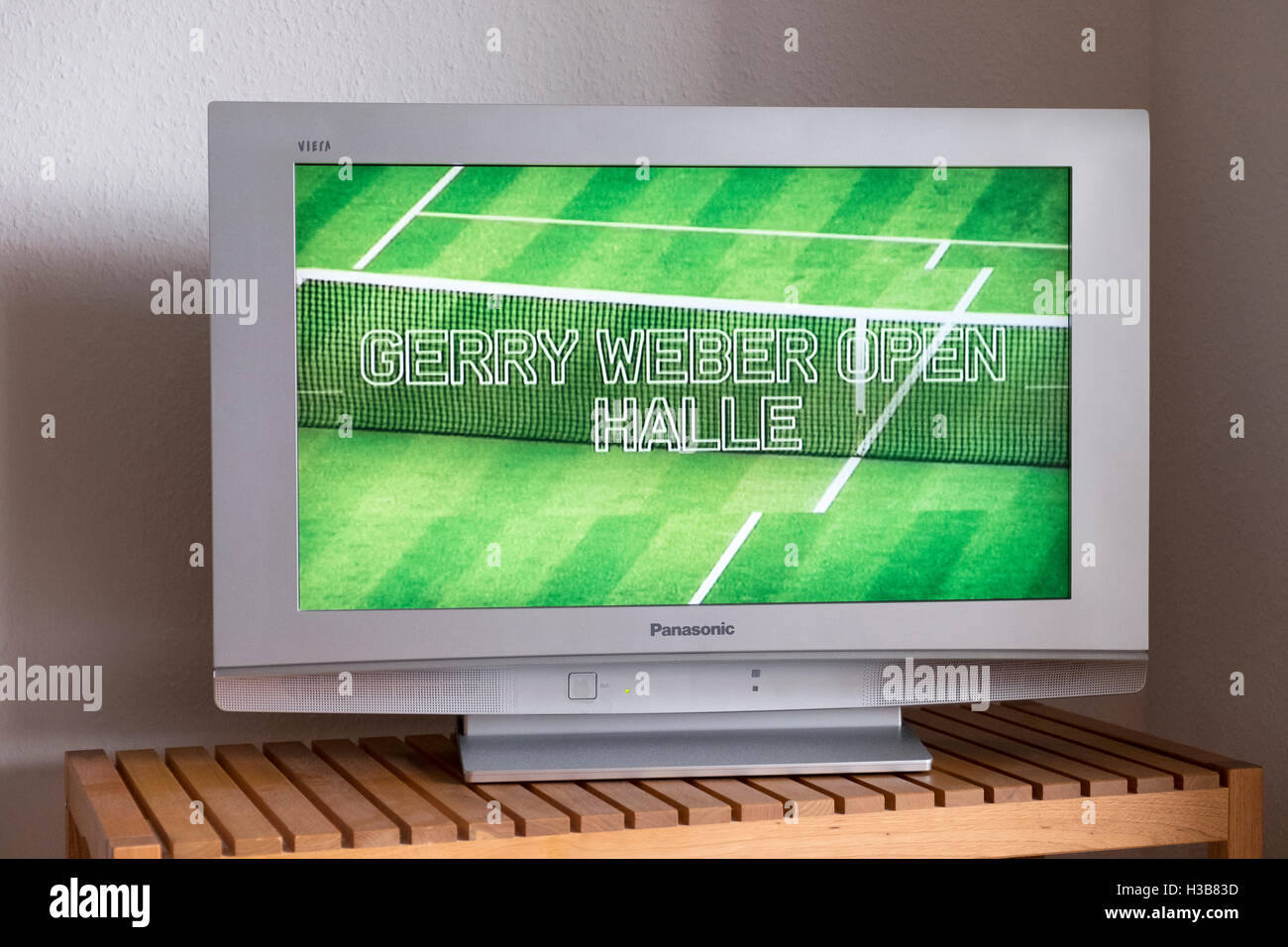 Gerry Weber Open Tennisturnier aus Halle Deutschland, ausgestrahlt von Eurosport Stockfoto