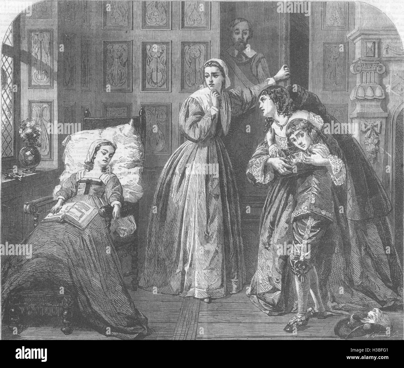 Bildung flüchtiger Royalists, miss Solomon 1862. Der illustrierte London News Stockfoto