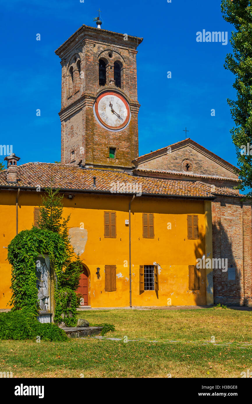 Italien Emilia Romagna Roncole Verdi Kirche von S. Michele Arcangelo-wo er getauft wurde Giuseppe Verdi Stockfoto