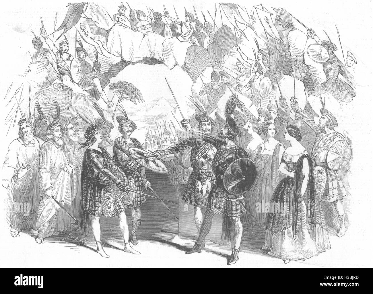PERFORMING ARTS Donna del Lago royal Italian Opera Klostergarten 1847. Der illustrierte London News Stockfoto