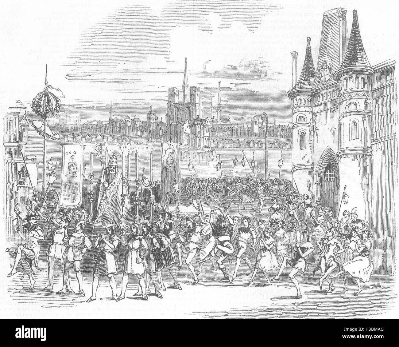 Durchführung von Kunst Ballett von Esmeralda Her Majesty Theatre 1844. Der illustrierte London News Stockfoto