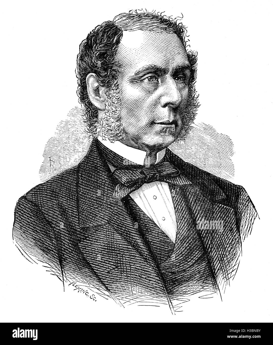 Roundell Palmer, 1. Earl of Selborne (1812 – 1895), war ein britischer Jurist und Politiker, zweimal als Lordkanzler von Großbritannien. Selborne ins Parlament als konservativer im Jahre 1847. Er schloss sich der Peelite-konservativen, die schließlich dazu beitragen, die liberale Partei im Jahre 1859. Zwischen 1863 und 1866 war er unter Lord Palmerston und Lord Russell als Solicitor General zwischen 1861 und 1863 und Attorney General. Stockfoto