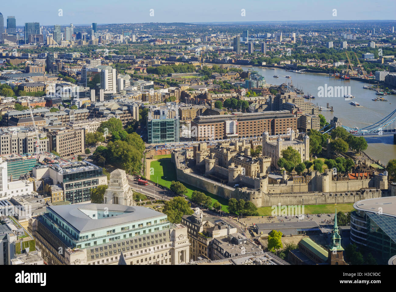 Herrliche Luftaufnahme von Sky Garden in London, Vereinigtes Königreich Stockfoto