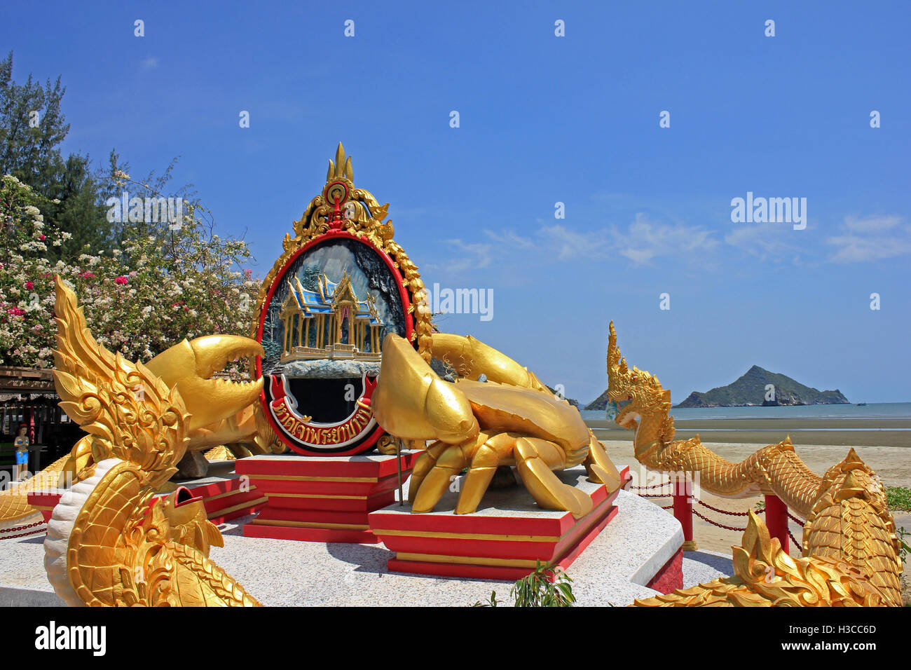 Krabben Sie-Skulptur am Khao Sam Roi Yot NP Stockfoto