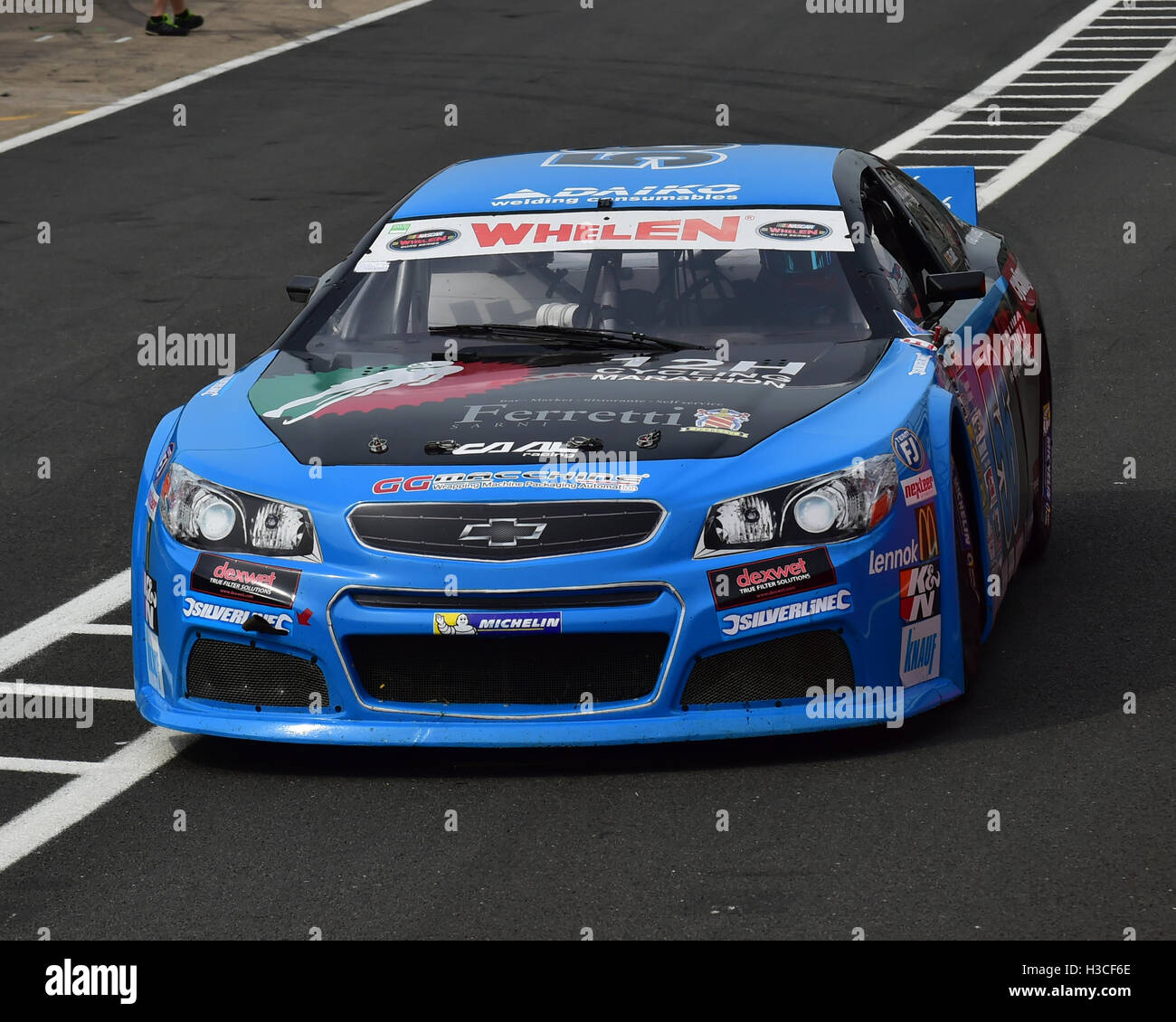 Nicolo Rocca, Guillaume Deflandre, Chevrolet SS, NASCAR, Whelen Euroserie, amerikanische Speedfest IV, Brands Hatch, Juni 2016, aut Stockfoto