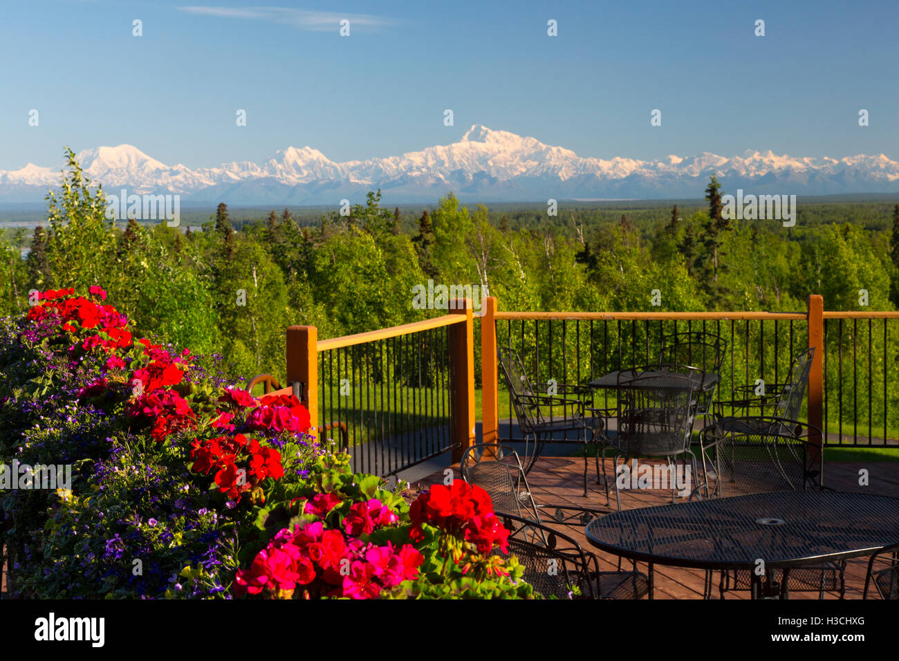 Talkeetna Alaska Lodge, Talkeetna, Alaska. Stockfoto