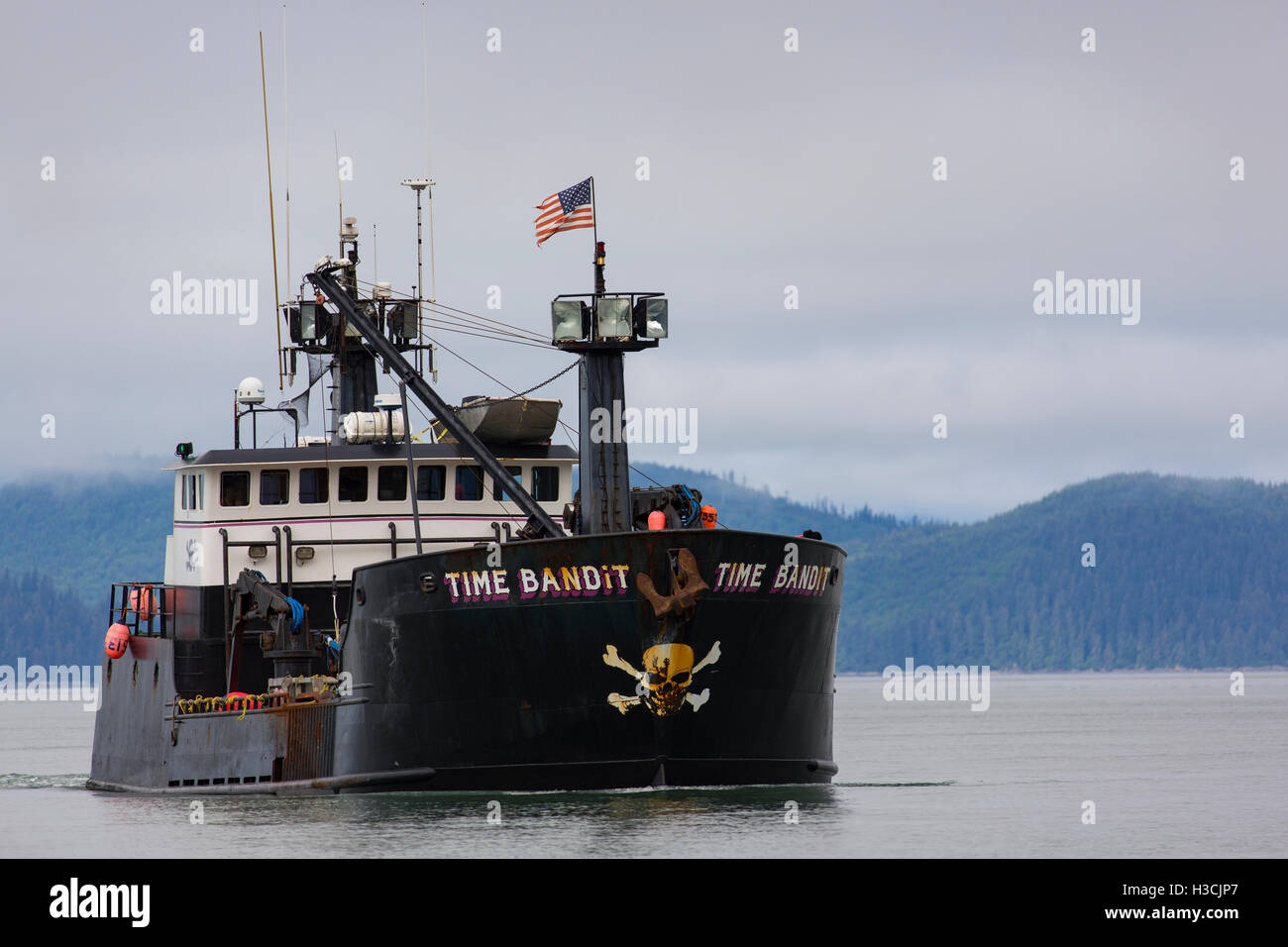 F/V Time Bandit gesehen auf dem Fernseher zeigen Deadliest Catch, Tongass National Forest, Alaska. Stockfoto