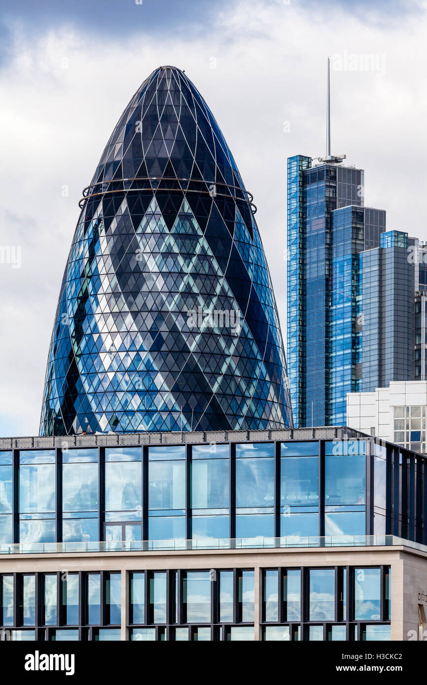 30 St Mary Axe (die Gurke) London, England Stockfoto