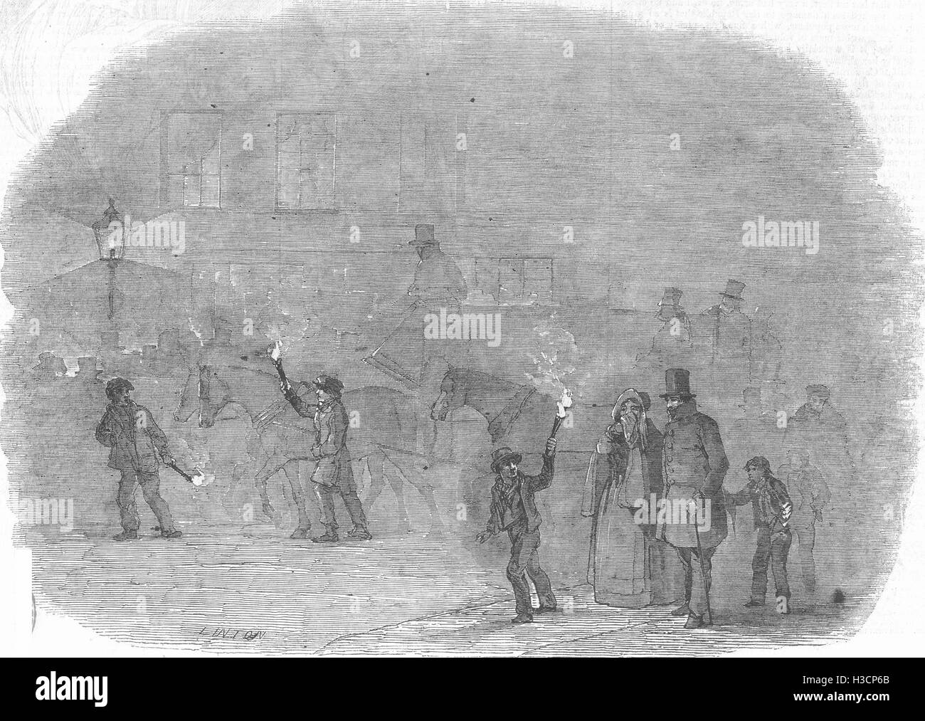LONDON London Nebel 1847. Der illustrierte London News Stockfoto