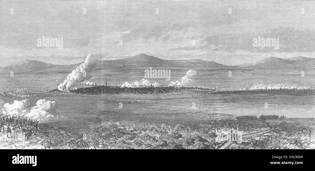 ZADAR Krieg Passage Balkan brennen Yeni Sagra Russen, 29. Juli 1877. Der illustrierte London News Stockfoto